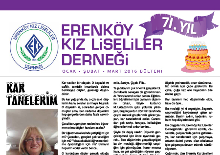 Ocak-Şubat-Mart 2016 Bülteni
